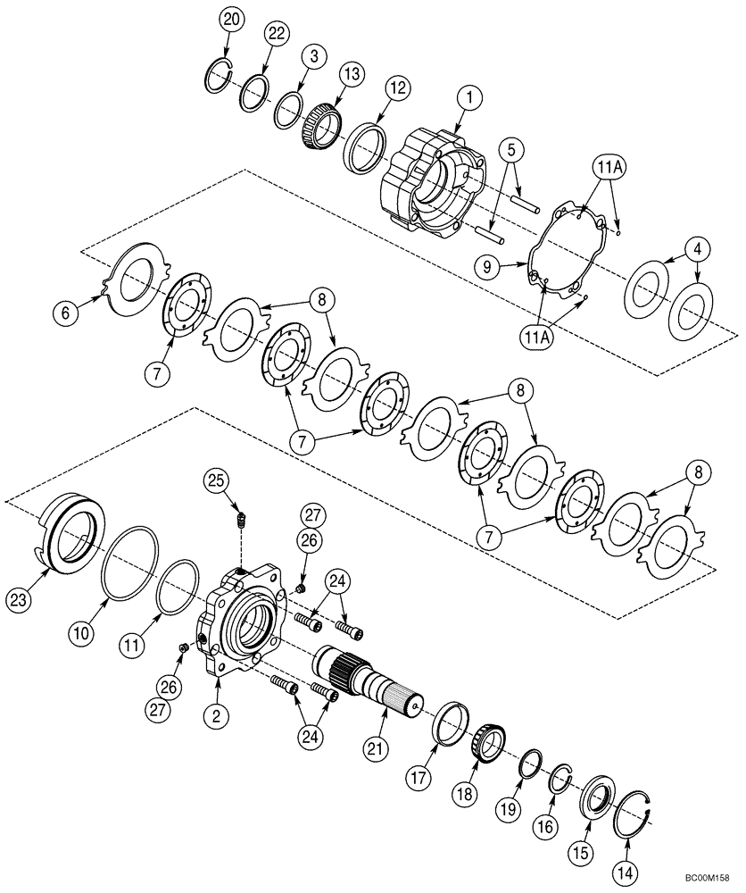 Схема запчастей Case 85XT - (07-01) - BRAKE (07) - BRAKES