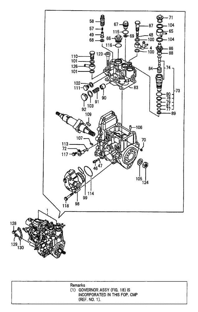 Схема запчастей Case CX50B - (08-017) - FUEL INJECTION PUMP (INNER PARTS) (10) - ENGINE