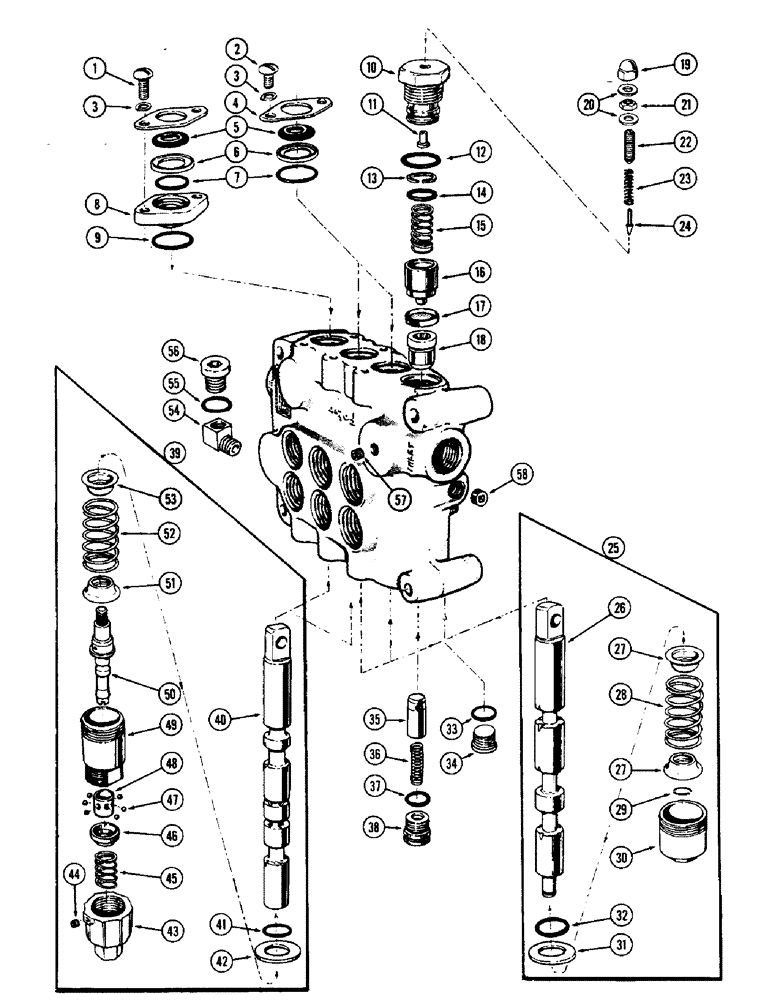 Схема запчастей Case W10 - (190) - A16940 THREE SPOOL CONTROL VALVE (08) - HYDRAULICS