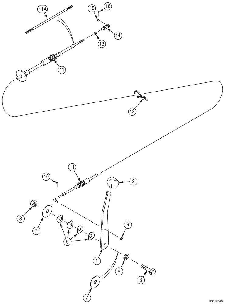 Схема запчастей Case 570MXT - (03-02) - CONTROLS - THROTTLE, HAND (03) - FUEL SYSTEM