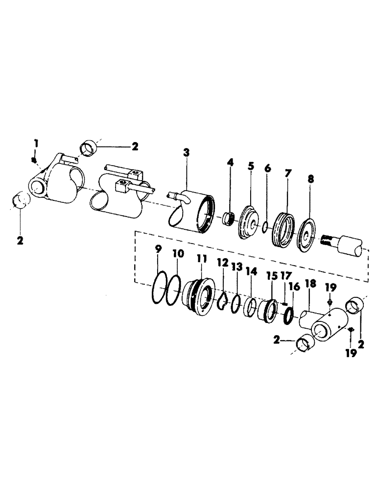 Схема запчастей Case 50 - (109) - HOIST AND CROWD CYLINDERS, (7.00" ID X 45.50" STROKE) (35) - HYDRAULIC SYSTEMS