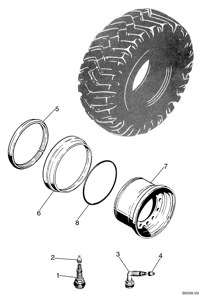 Схема запчастей Case 721D - (06-38) - WHEELS (06) - POWER TRAIN