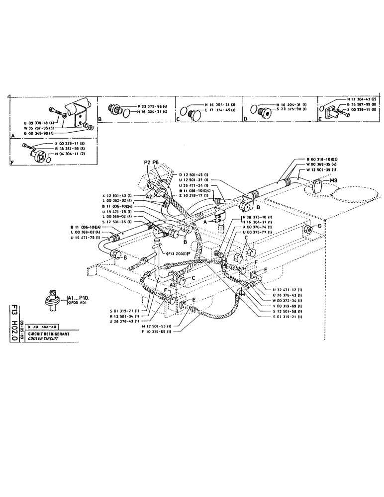 Схема запчастей Case 220 - (114) - COOLER CIRCUIT (07) - HYDRAULIC SYSTEM