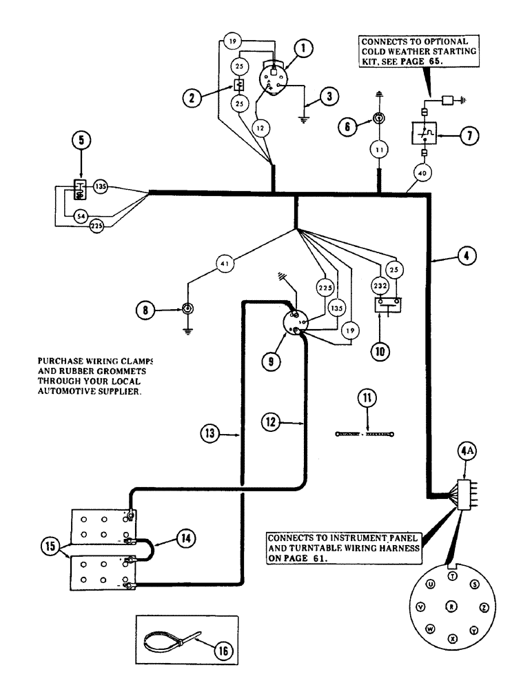 Схема запчастей Case 880B - (056) - ENGINE WIRING HARNESS, (USED ON UNITS WITH PIN 6201617 AND 6201619 AND AFTER) (06) - ELECTRICAL SYSTEMS