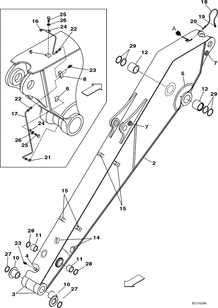 Схема запчастей Case CX330 - (09-47) - ARM, EXCAVATOR, 4,04 METER (13 FT 3 IN) (09) - CHASSIS