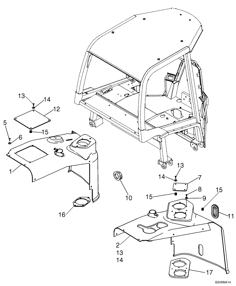 Схема запчастей Case 750K - (09-21) - CANOPY, ROPS - CONSOLES, SIDE (09) - CHASSIS/ATTACHMENTS