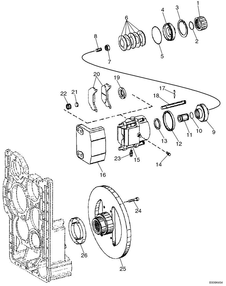 Схема запчастей Case 921E - (07-02) - BRAKE, PARKING (07) - BRAKES