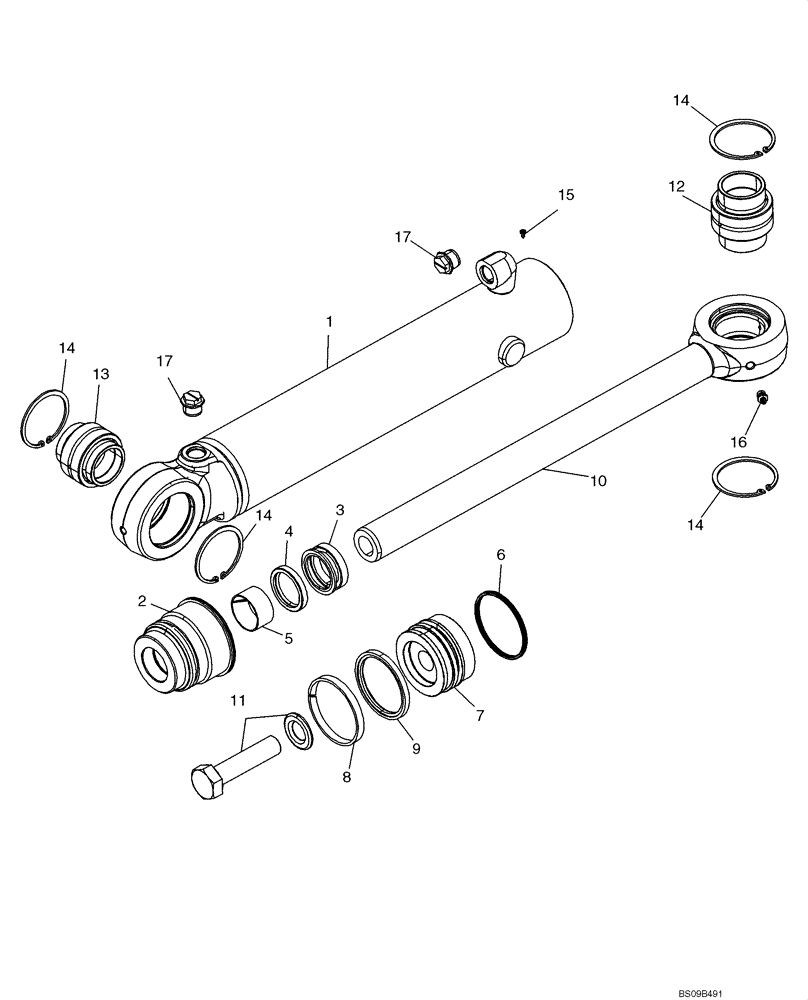 Схема запчастей Case 750K - (08-13A) - CYLINDER ASSY - ANGLE (08) - HYDRAULICS