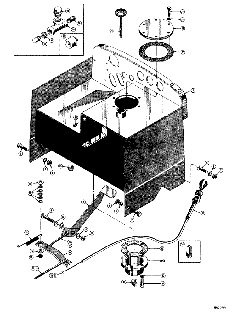 Схема запчастей Case 320 - (048) - COWL, DASH, AND THROTTLE CONTROL, (SERIAL NO. 3003851 AND AFTER) (05) - UPPERSTRUCTURE CHASSIS