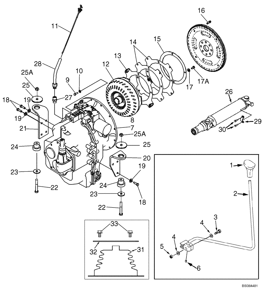 Схема запчастей Case 588G - (06-11) - TRANSMISSION - MOUNTING (06) - POWER TRAIN