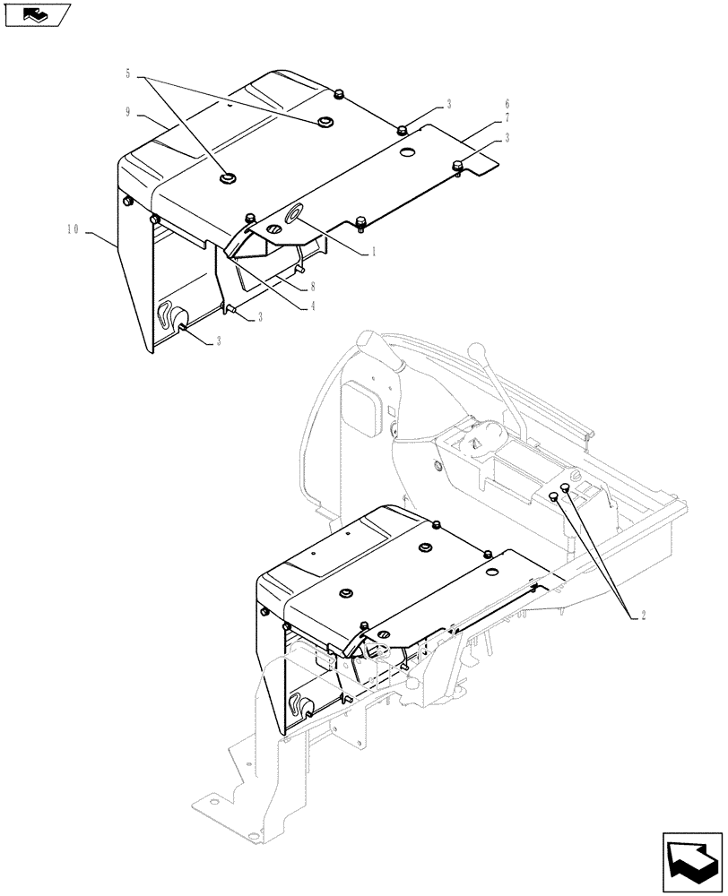 Схема запчастей Case CX27B ASN - (10.254.04) - HOSE ASSY, HEATER (10) - ENGINE