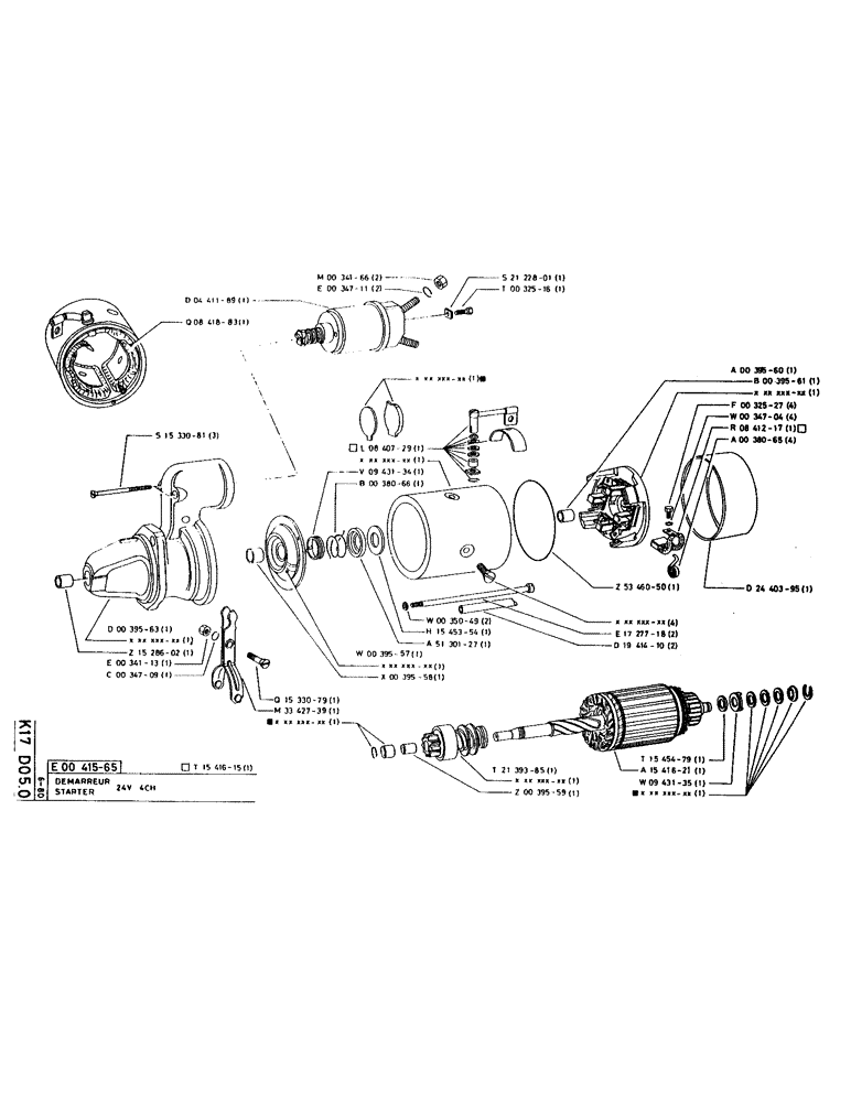 Схема запчастей Case LC80 - (084) - STARTER 