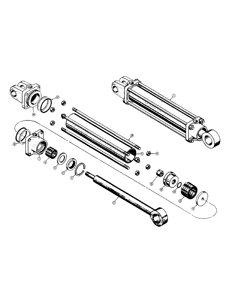 Схема запчастей Case 420 - (134) - 38137 DOZER LIFT HYDRAULIC CYLINDER (07) - HYDRAULIC SYSTEM