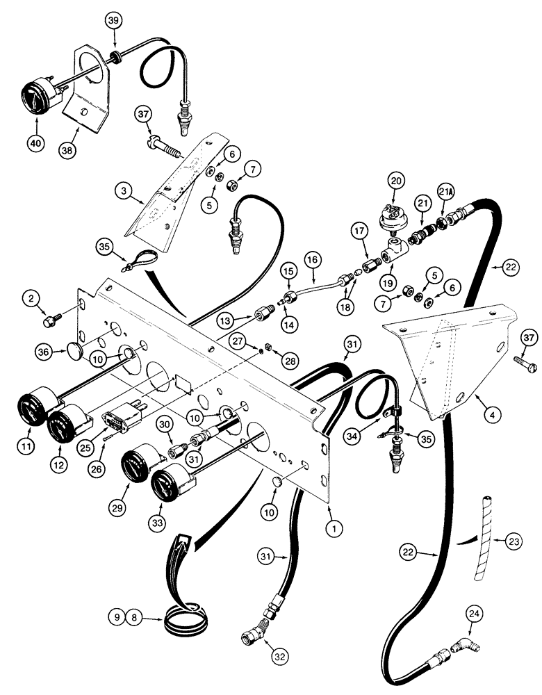 Схема запчастей Case 850E - (4-06) - INSTRUMENT PANEL AND GAUGES (04) - ELECTRICAL SYSTEMS