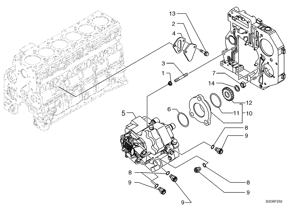 Схема запчастей Case 721E - (03-05) - FUEL INJECTION PUMP (03) - FUEL SYSTEM