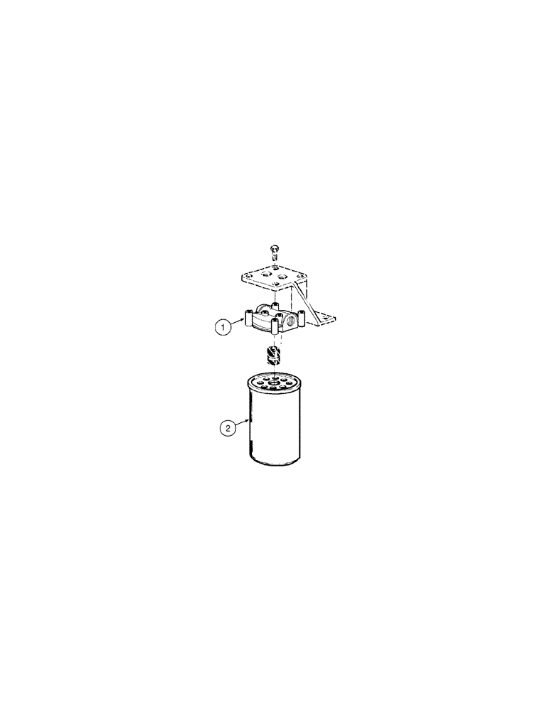 Схема запчастей Case 885 AWD - (03-14[01]) - FUEL FILTER (03) - FUEL SYSTEM