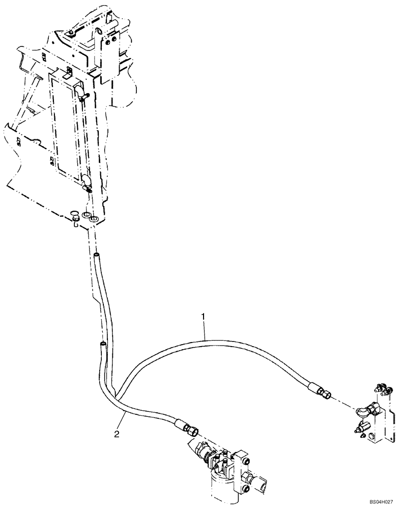 Схема запчастей Case 621D - (08-02A) - HYDRAULIC LINES - COOLER WITHOUT BYPASS (08) - HYDRAULICS