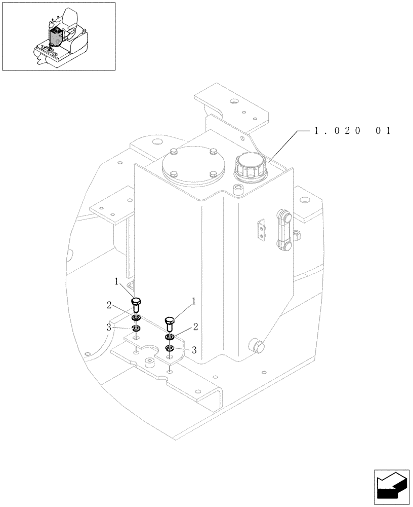 Схема запчастей Case CX16B - (1.020[02]) - OIL TANK, INSTALLATIONS (35) - HYDRAULIC SYSTEMS