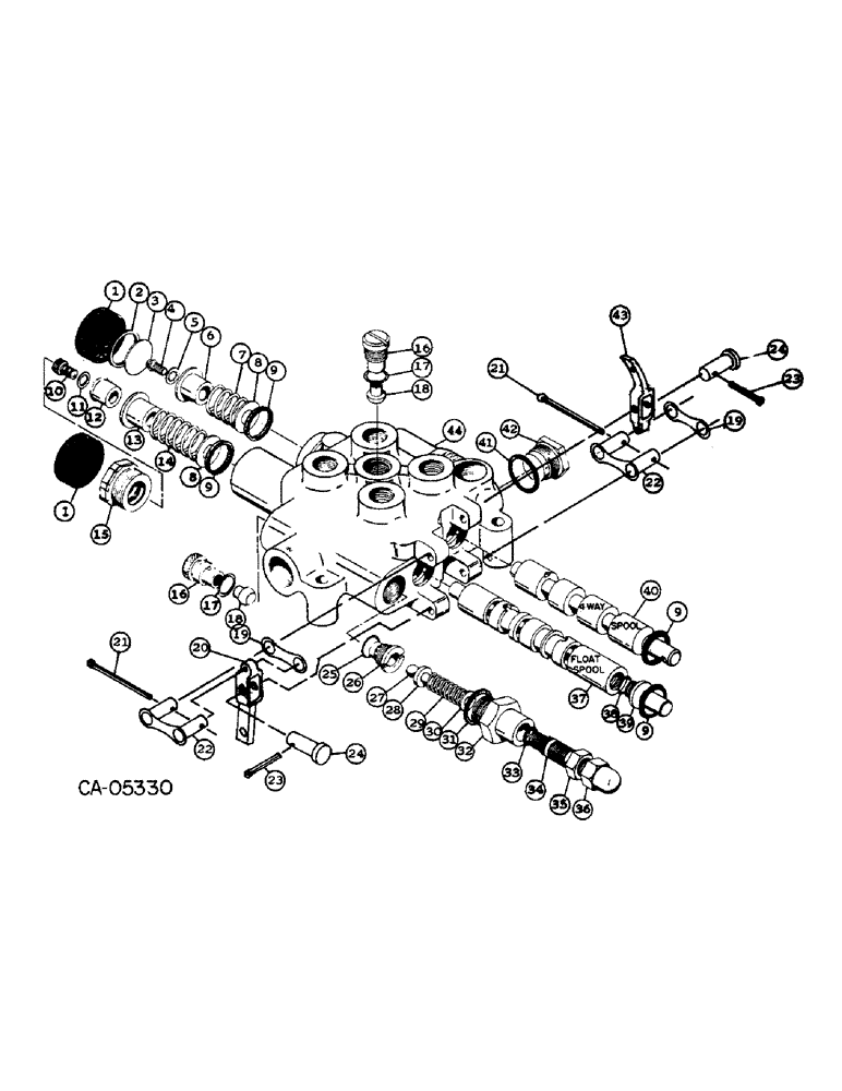 Схема запчастей Case 4130 - (10-10) - HYDRAULICS, CONTROL VALVE (07) - HYDRAULICS