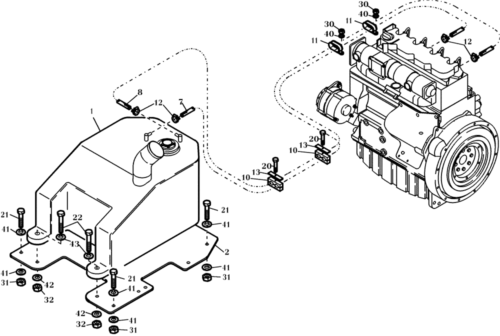 Схема запчастей Case 221E - (13.300[2991854000]) - FUEL SYSTEM (10) - ENGINE