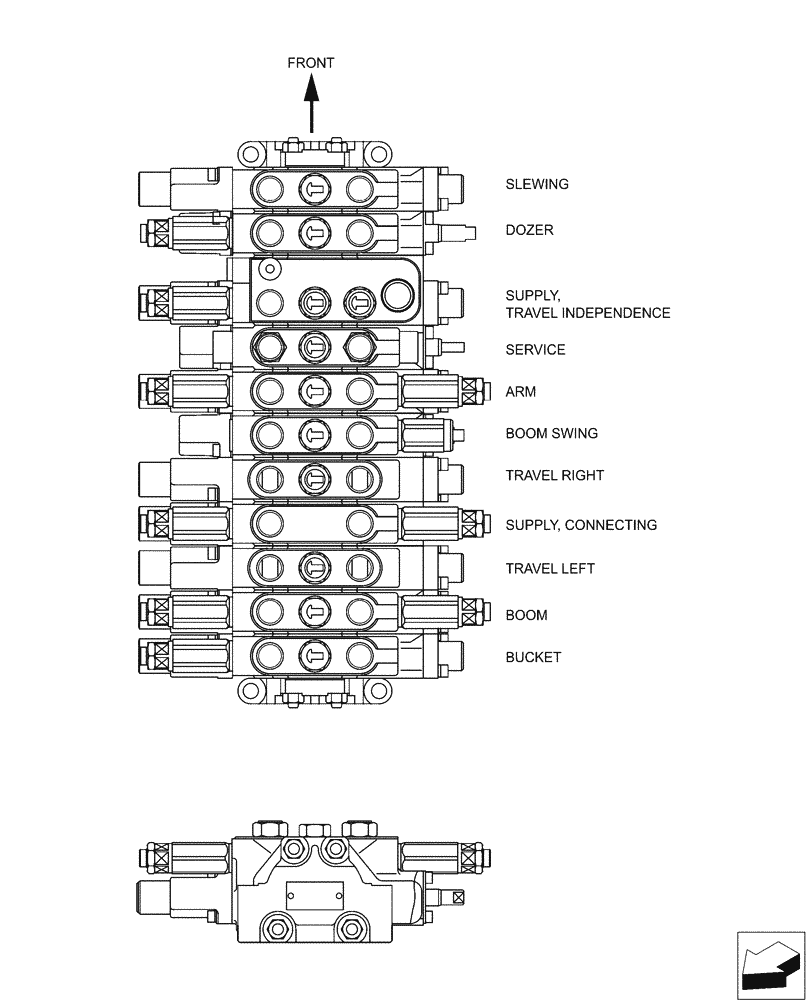 Схема запчастей Case CX17B - (01-020[02]) - VALVE INSTAL (35) - HYDRAULIC SYSTEMS