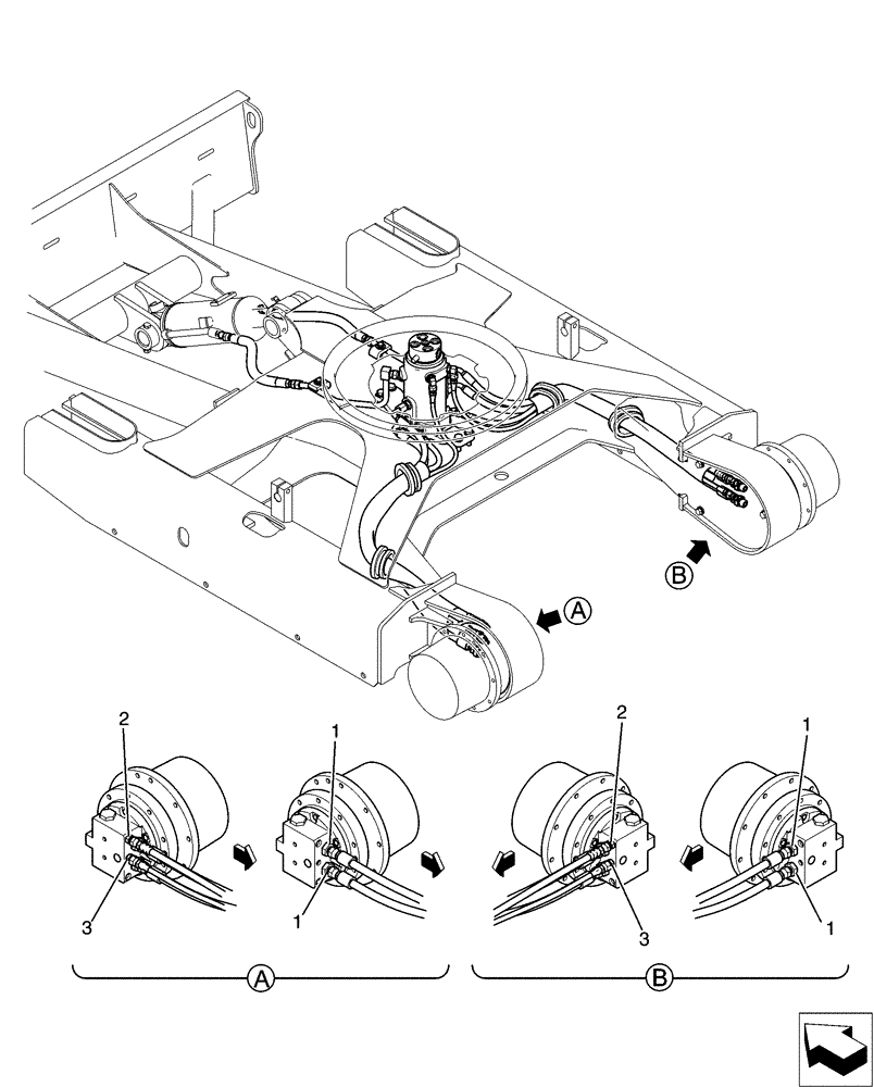 Схема запчастей Case CX31B - (02-013[00]) - HYD LINES, PROPEL (35) - HYDRAULIC SYSTEMS