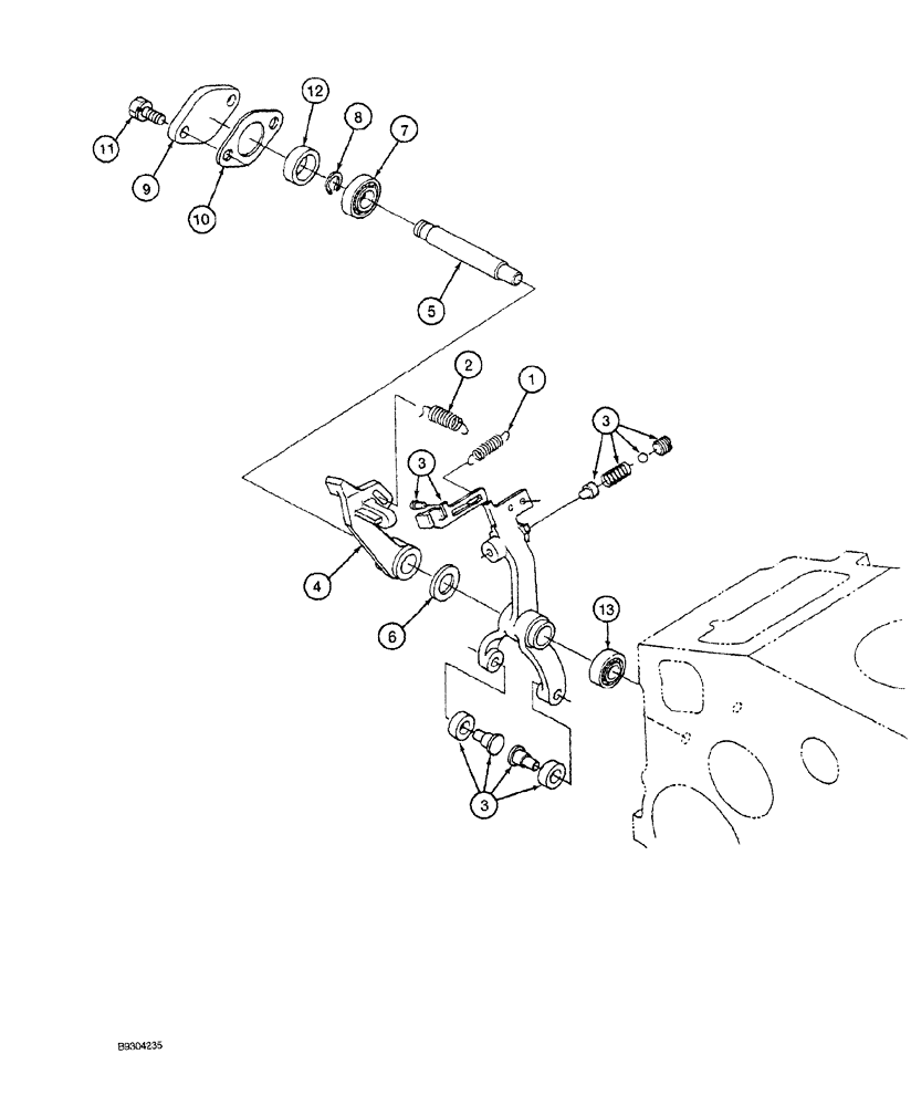 Схема запчастей Case MAXI-SNEAKER - (03-014) - GOVERNOR CONTROL ASSEMBLY, KUBOTA V1505 ENGINE, KUBOTA V1505-B ENGINE (03) - FUEL SYSTEM