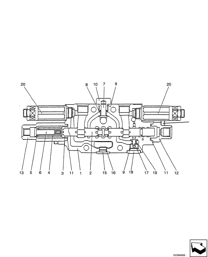 Схема запчастей Case CX25 - (08-39[00]) - VALVE ASSY - ARM (08) - HYDRAULICS