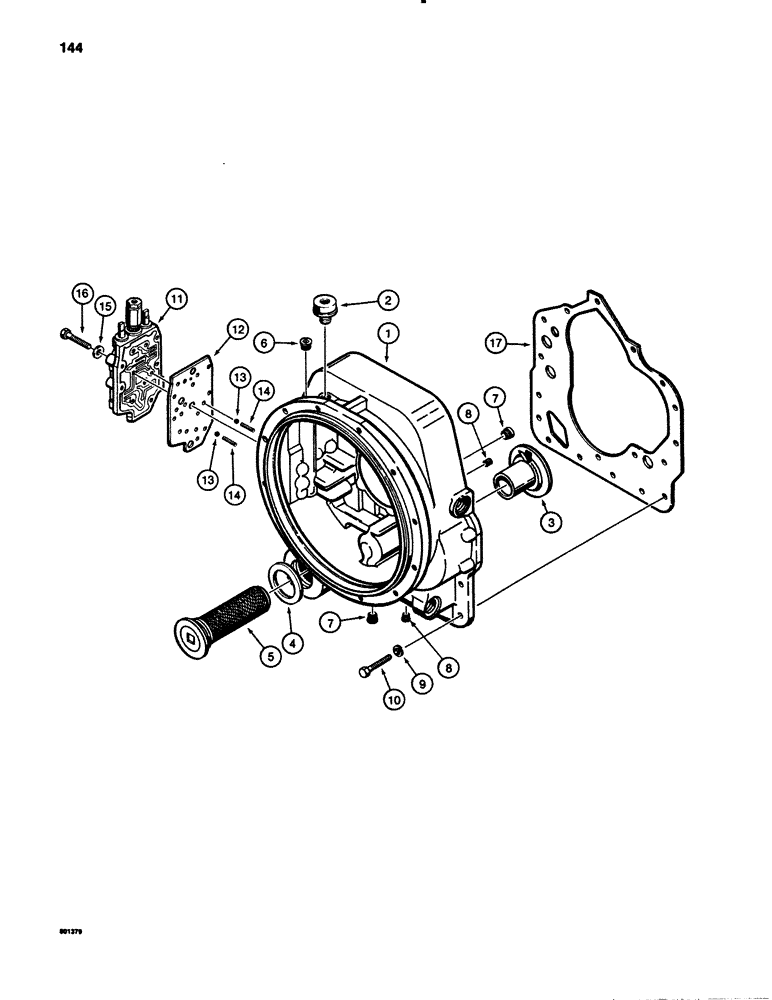 Схема запчастей Case 780B - (144) - TORQUE CONVERTER HOUSING AND CONTROL VALVE (06) - POWER TRAIN