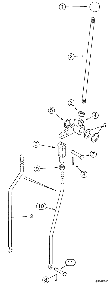 Схема запчастей Case 580SM - (09-17) - CONTROLS - BACKHOE, WITH FOOT SWING (MODELS WITH EXTENDABLE DIPPER) (09) - CHASSIS/ATTACHMENTS