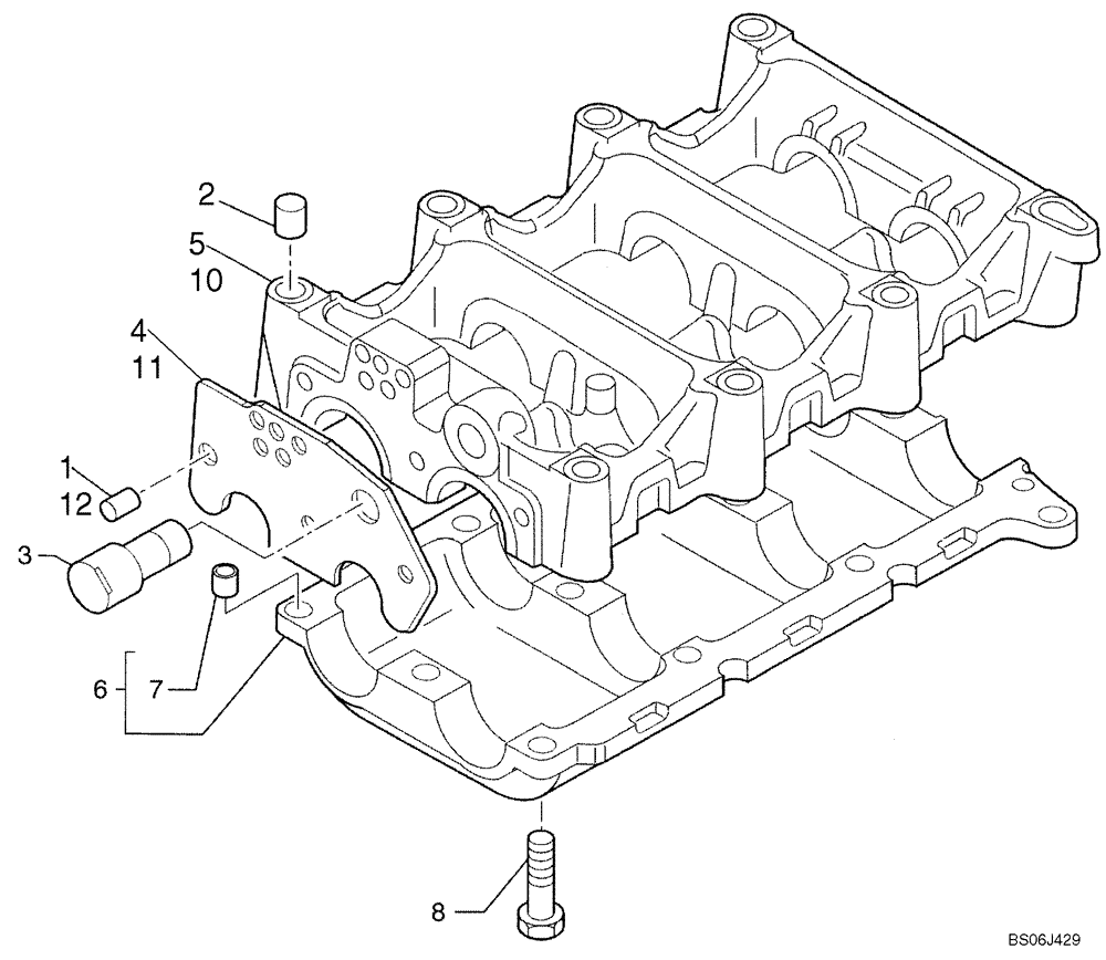 Схема запчастей Case 580SM - (02-27) - DYNAMIC BALANCER, GEARS & SHAFTS (2830952) (02) - ENGINE