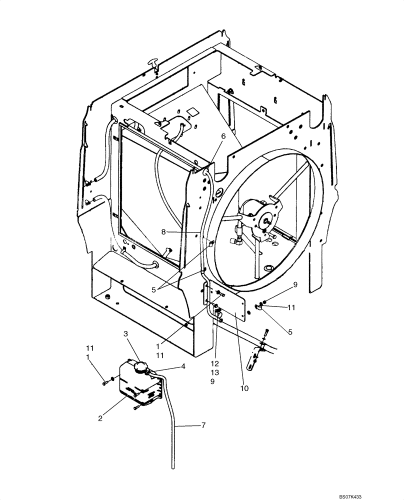 Схема запчастей Case 821F - (10.400.01) - COOLANT RECOVERY SYSTEM (10) - ENGINE