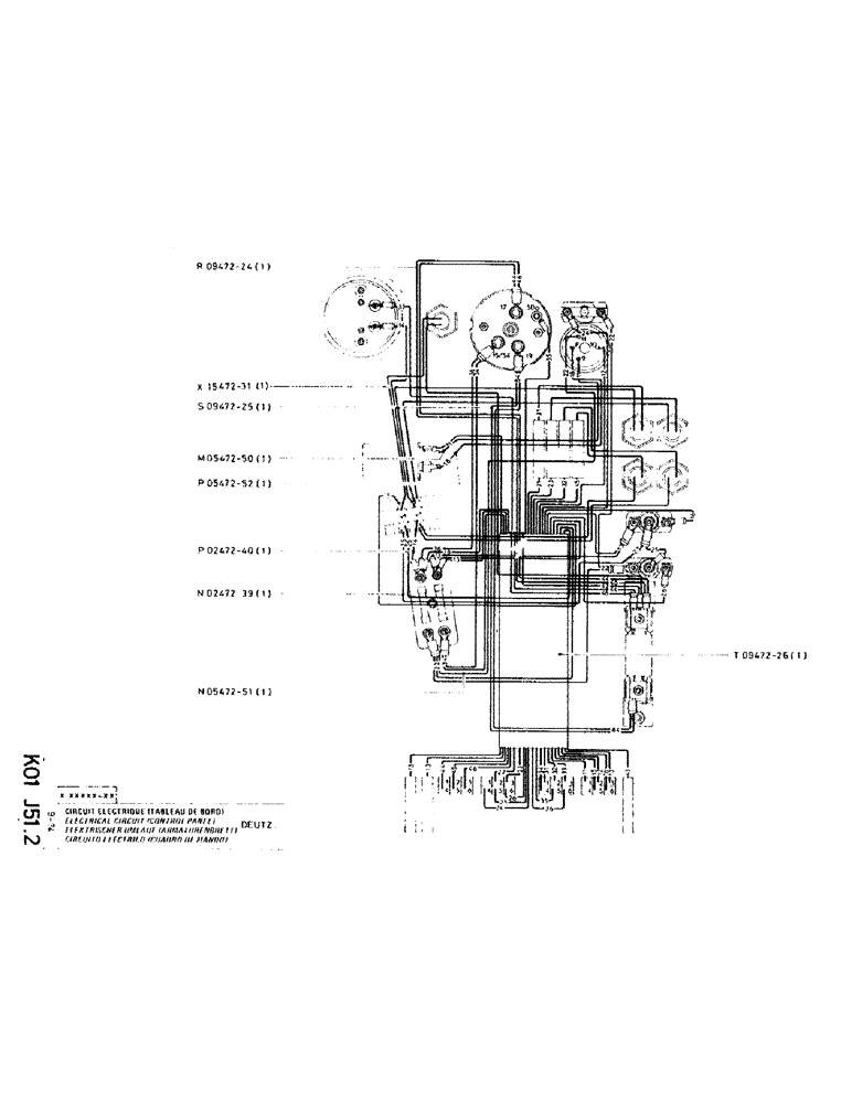 Схема запчастей Case RC200 - (098) - ELECTRICAL CIRCUIT CONTROL PANEL 