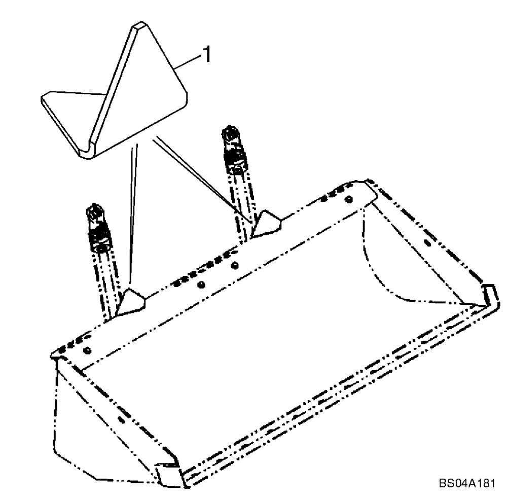 Схема запчастей Case 40XT - (09-09A) - BACKHOE - BUCKET CYLINDER GUARD (09) - CHASSIS