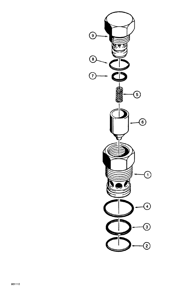 Схема запчастей Case 1150G - (8-058) - ANTICAVITATION VALVE, PRIOR TO JJG0218023 AND JJG018024 - JJG0218478 (07) - HYDRAULIC SYSTEM