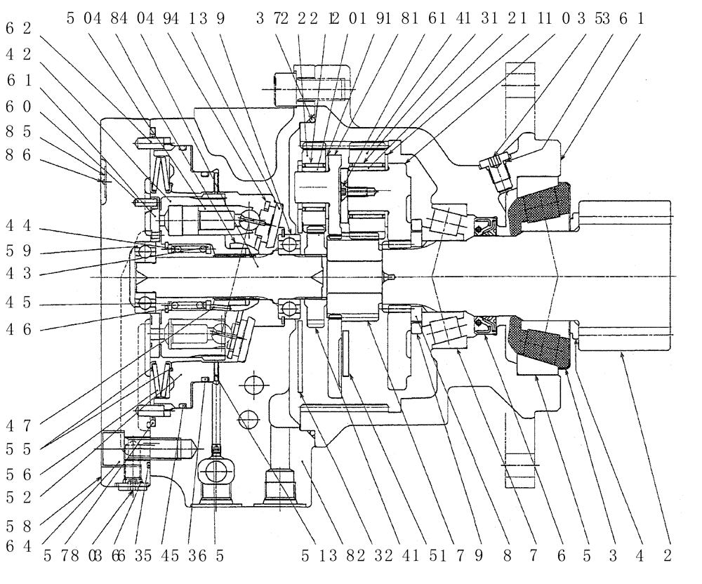 Схема запчастей Case CX31B - (HC300-01[2]) - MOTOR ASSY (SWING) (00) - GENERAL & PICTORIAL INDEX