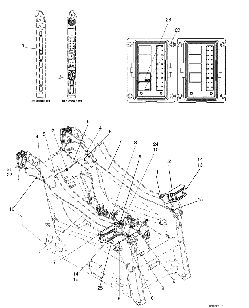 Схема запчастей Case 445 - (04-18) - ELECTRICAL - ROAD LIGHTS (04) - ELECTRICAL SYSTEMS