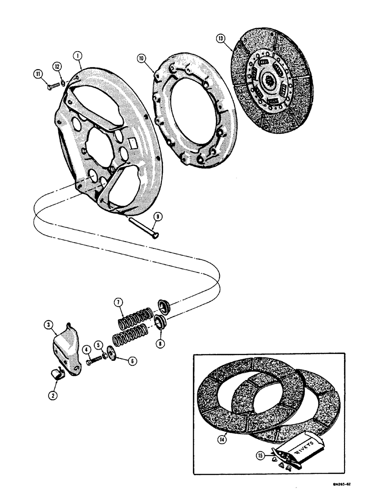 Схема запчастей Case 310E - (044) - CLUTCH (03) - TRANSMISSION