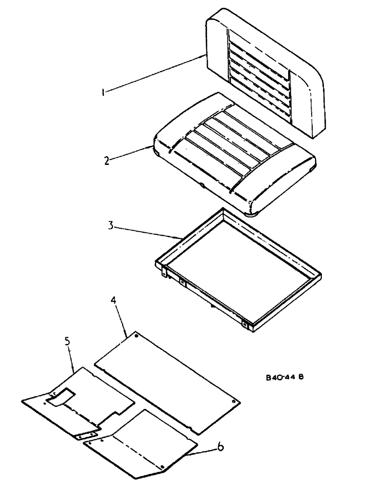 Схема запчастей Case 500 - (13-010) - SEAT AND FOOT PLATES No Description