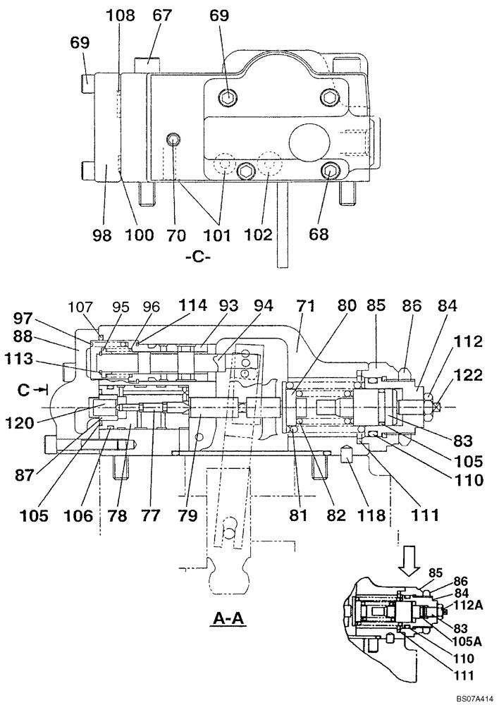 Схема запчастей Case CX460 - (08-67) - PUMP ASSY, HYDRAULIC - REGULATOR (08) - HYDRAULICS