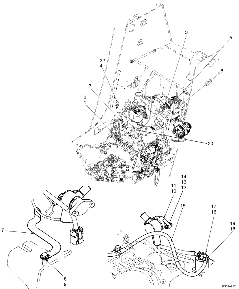 Схема запчастей Case 450CT - (04-03) - ELECTRICAL - ENGINE (04) - ELECTRICAL SYSTEMS