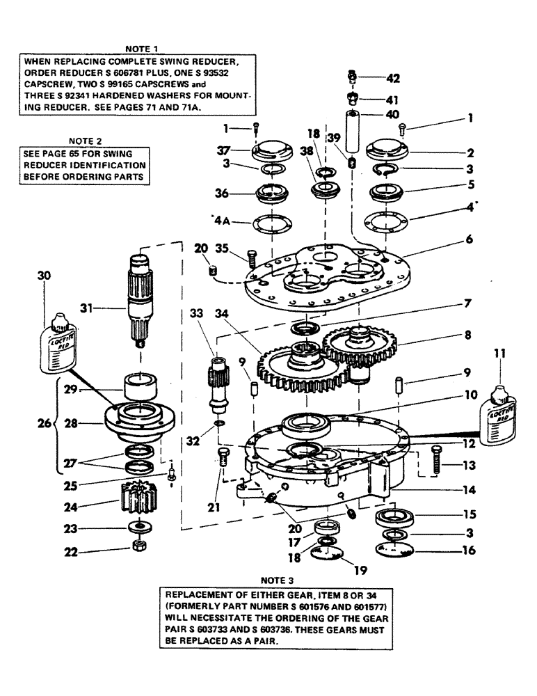 Схема запчастей Case 40EC - (066) - SWING REDUCER, (USED AS ORIGINAL EQUIPMENT) (05) - UPPERSTRUCTURE CHASSIS