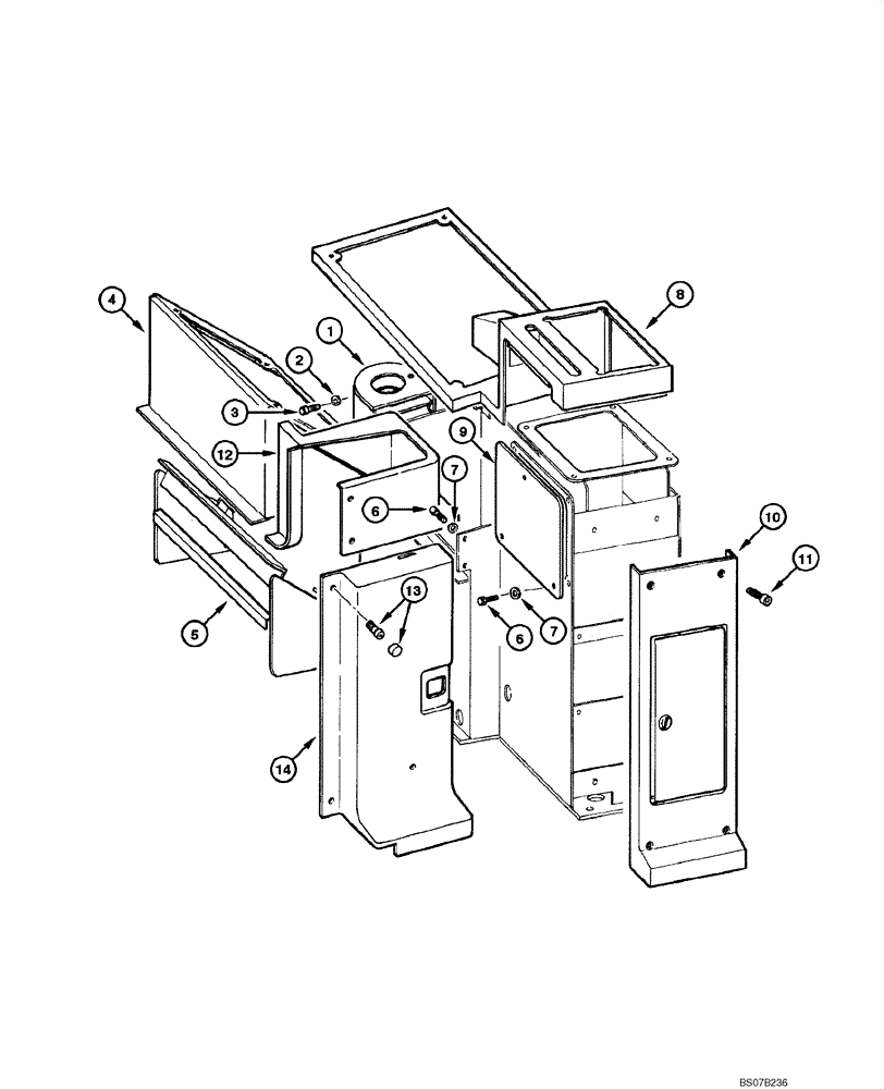 Схема запчастей Case 845 DHP - (09.23[00]) - CONSOLE COVERS (09) - CHASSIS