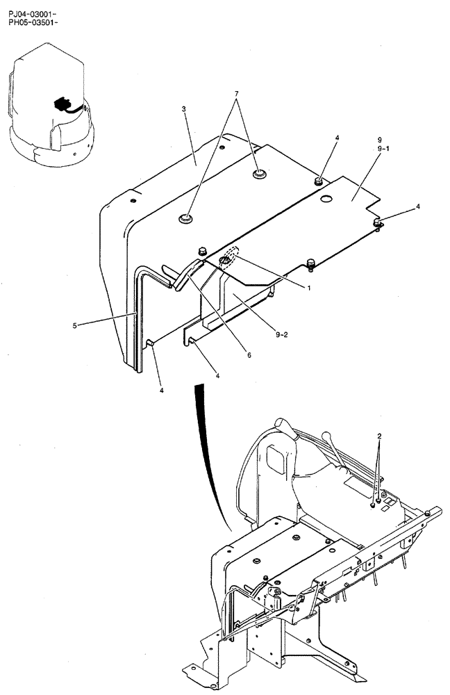 Схема запчастей Case CX50B - (02-093) - HEATER ASSEMBLY (WITHOUT HEATER) (05) - SUPERSTRUCTURE