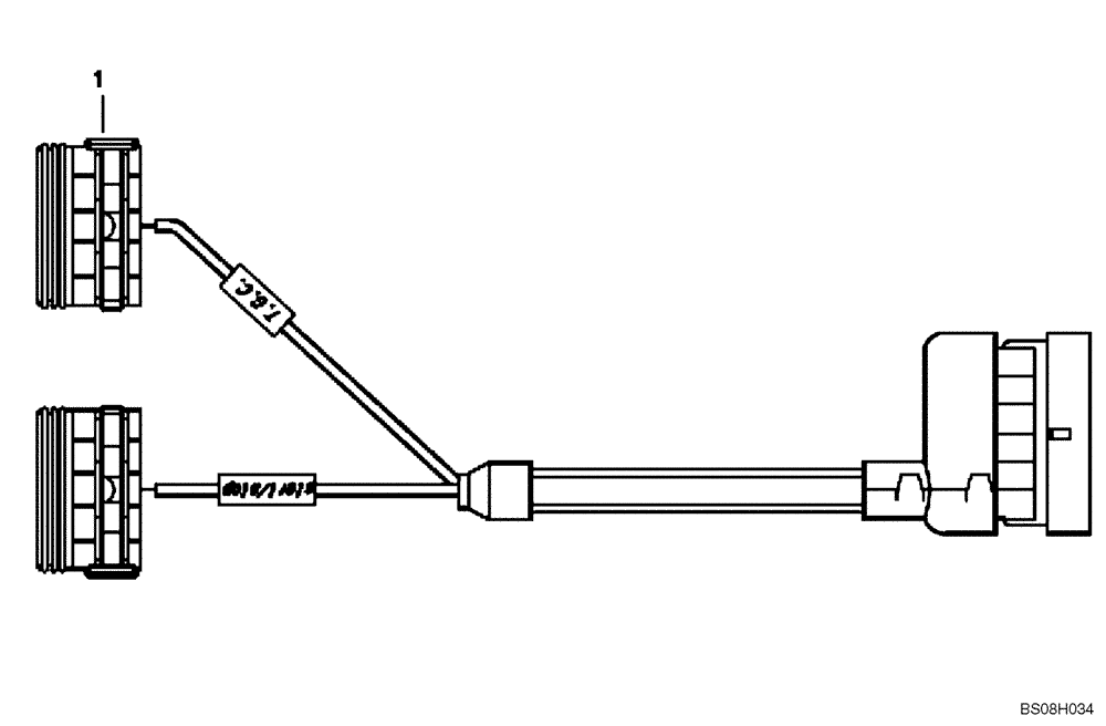 Схема запчастей Case 330B - (67A00001961[001]) - HARNESS, SWITCH GROUNDING (SIMPLE MUX P.I.N. HHD0330BN7PG56093 AND AFTER) (84129664) (13) - Electrical System / Decals