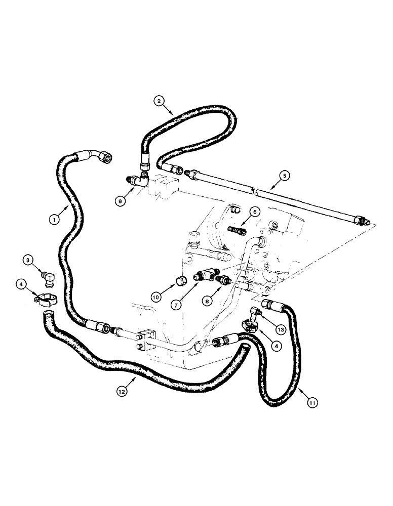 Схема запчастей Case 845 - (08-012[01]) - MAIN HYDRAULIC PUMP - HYDRAULIC CIRCUIT (08) - HYDRAULICS