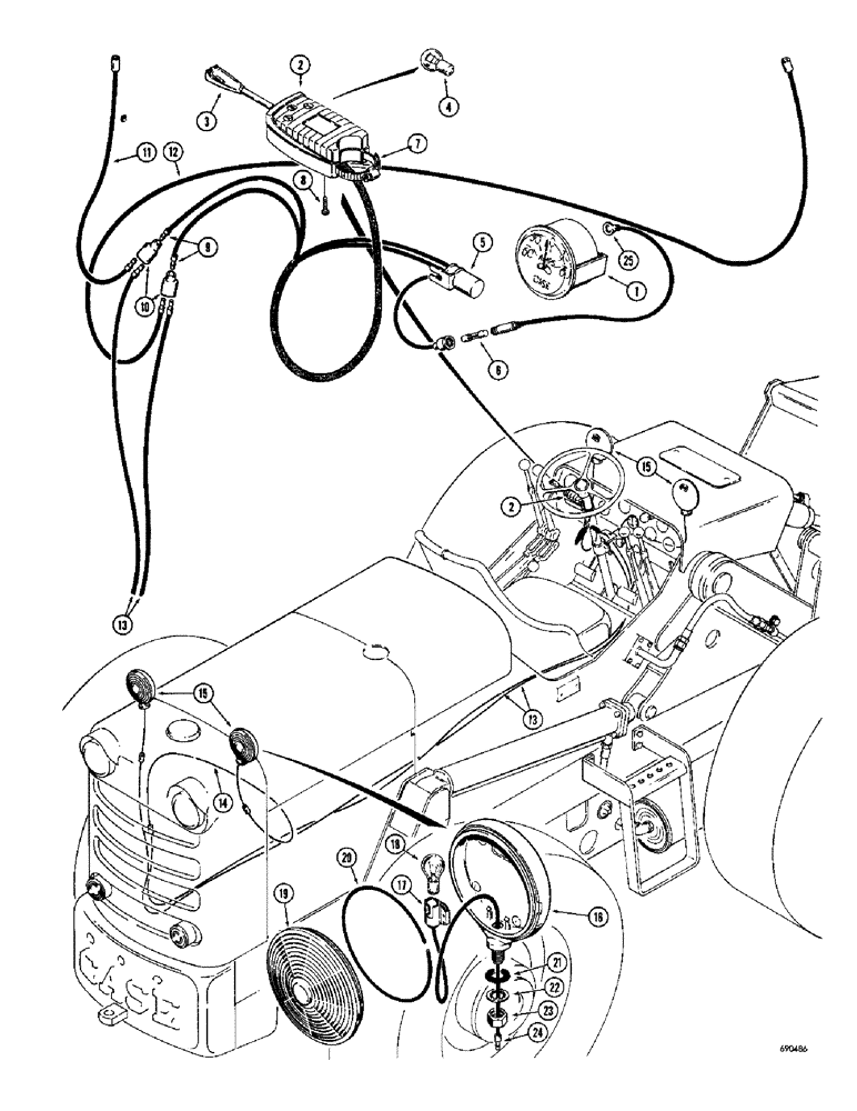 Схема запчастей Case W9C - (258) - TURN SIGNALS (09) - CHASSIS