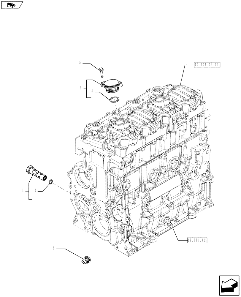 Схема запчастей Case SR250 - (10.304.02) - ENGINE OIL DIPSTICK (504183276) (10) - ENGINE