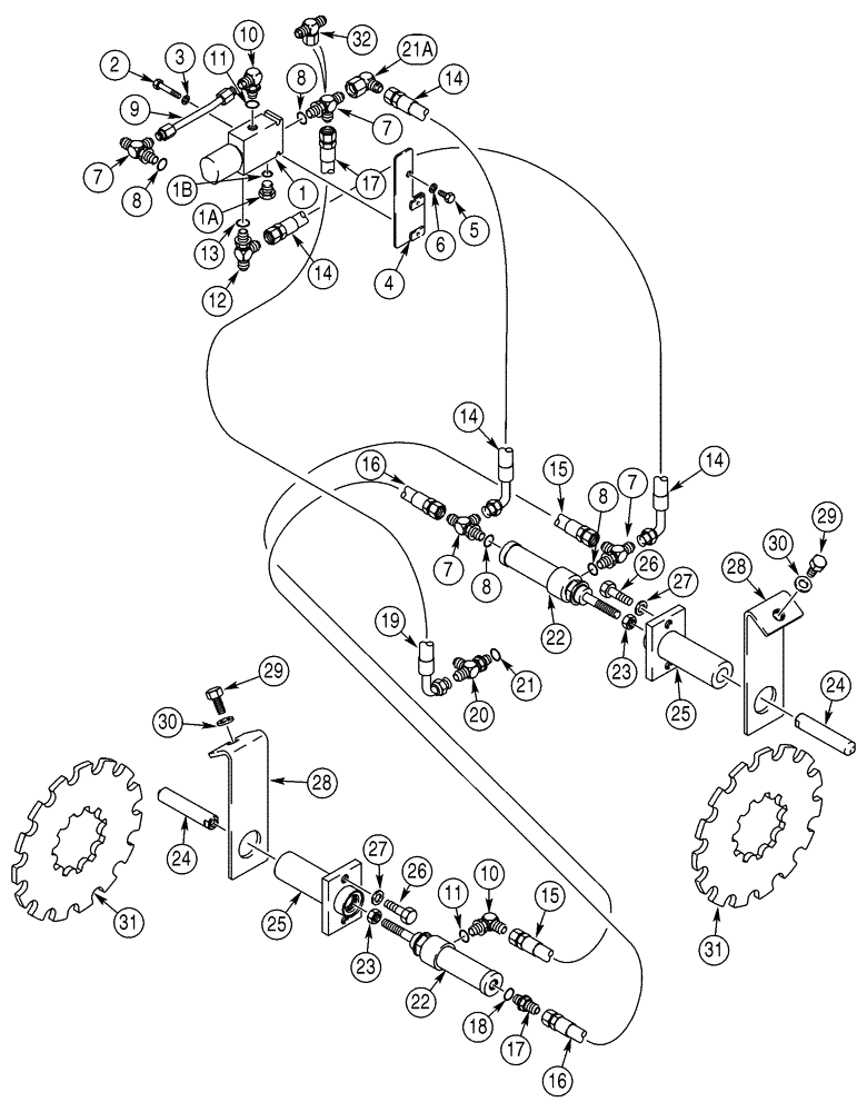 Схема запчастей Case 75XT - (07-01) - BRAKE SYSTEM (07) - BRAKES