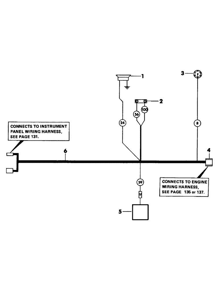 Схема запчастей Case 50 - (133) - TURNTABLE WIRING HARNESS AND ELECTRICL COMPONENTS (55) - ELECTRICAL SYSTEMS